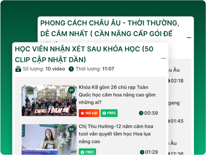 Đóng tiền 1 lần, học mãi mãi,<br> cập nhật video liên tục